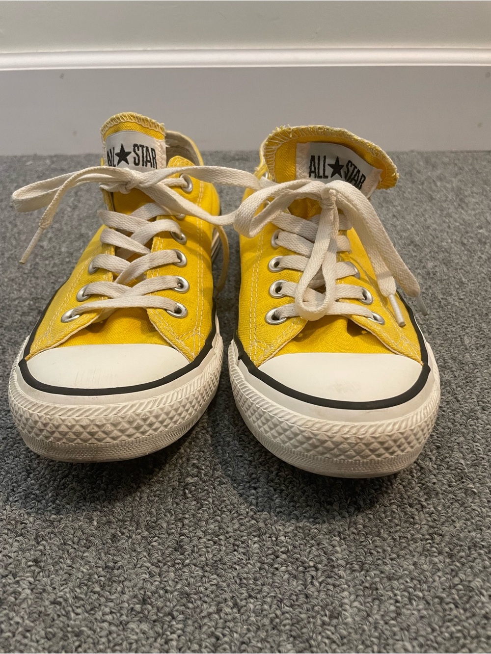 Yellow Converse All Star sneakers women’s 9 Gently used.